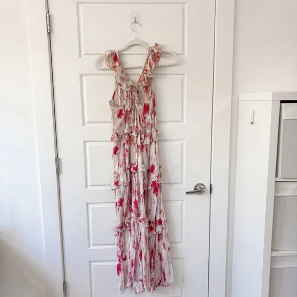 MISA Los Angeles Morrison Dress Abstract Rose Flora - Picture 6 of 7